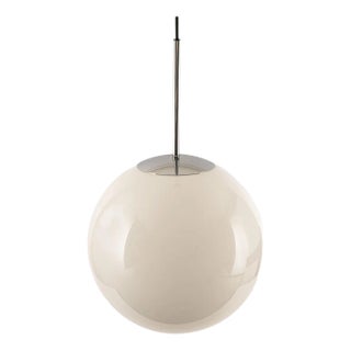 Opal Ball Pendant Light by Peill Putzler, Germany, 1970s For Sale