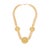 Gold plated chain necklace with 3 coins 16 1/2" x 1 1/4"