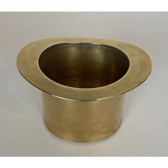 1920s Top Hat Brass Champagne Bucket For Sale - Image 6 of 12