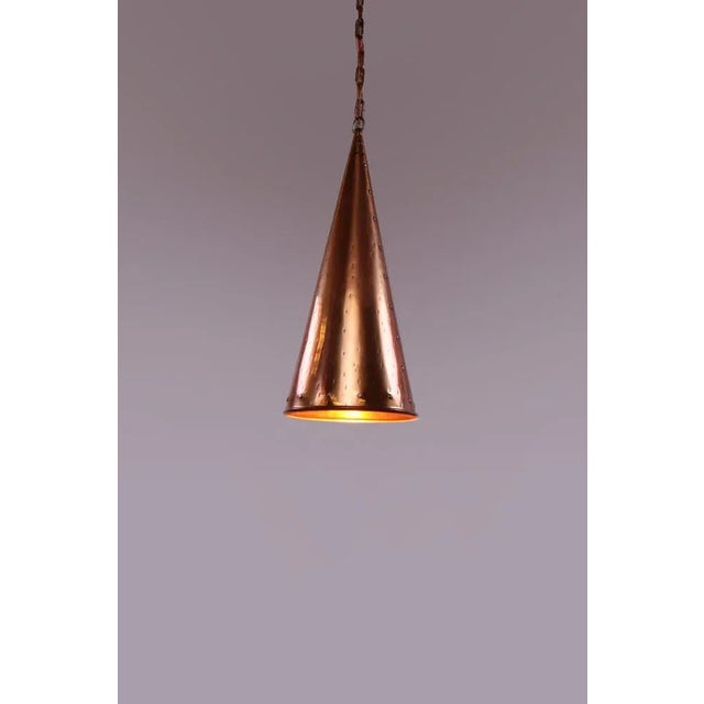 Danish Hand-Hammered Copper Hanging Lamp by E.S Horn Aalestrup, 1950s For Sale - Image 12 of 13