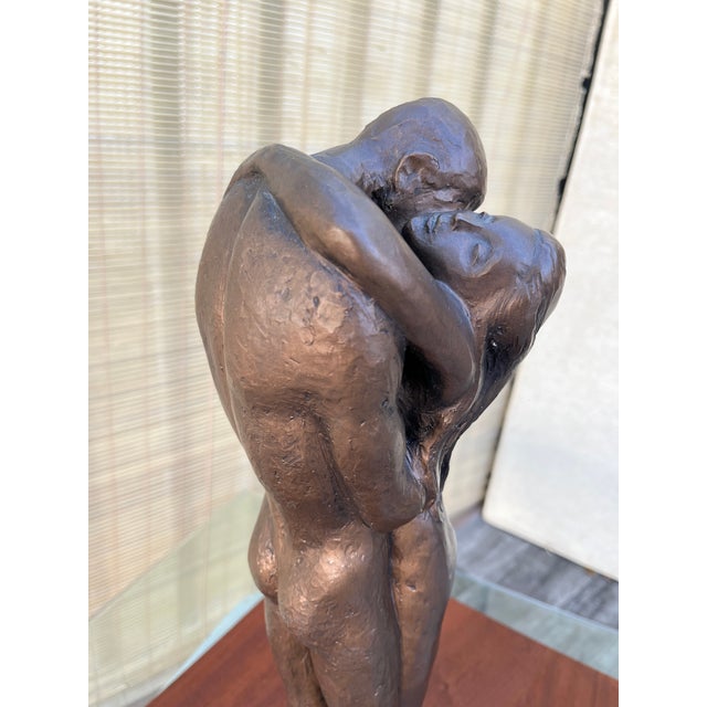 1980s Austin Production "Loving Couple" Brutalist Sculpture Signed by the Artist. For Sale - Image 13 of 16