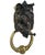 Antique English Brass Lion Head Door Knocker For Sale - Image 9 of 11