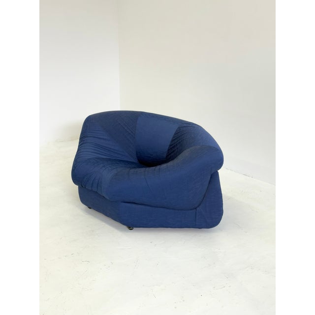 Textile Space Age Armchair Corner in Element Blue by Airborne, 1970s For Sale - Image 7 of 7