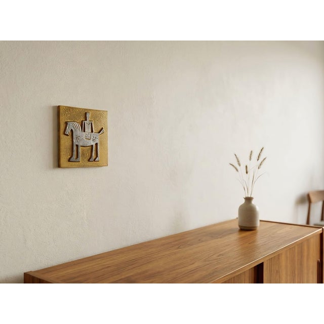 A high-quality ceramic wall tile by Börje Skohg (d. 2006), one of Sweden's most influential artists, who shaped the design...
