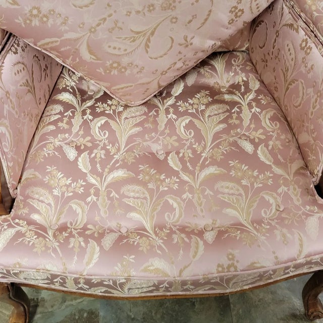 Pair of French Provential Louis XV Bergere Chairs With Feather Down Cushions For Sale - Image 10 of 11
