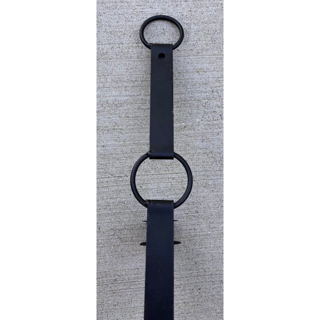 Brown 1990s Equestrian Faux Leather Metal Candle Sconces in Style of Jacques Adnet, a Pair For Sale - Image 8 of 9