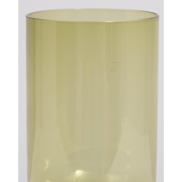 Early Dansk Hurricane Votive Candle Holder Green Glass Belgium Ihq Jens