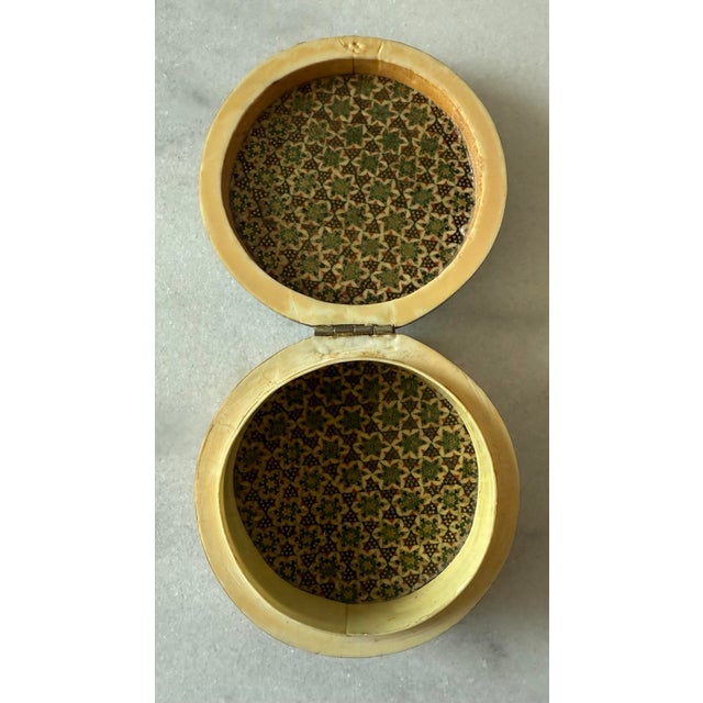 Vintage Persian Hand Painted Wood Trinket Box For Sale - Image 9 of 9
