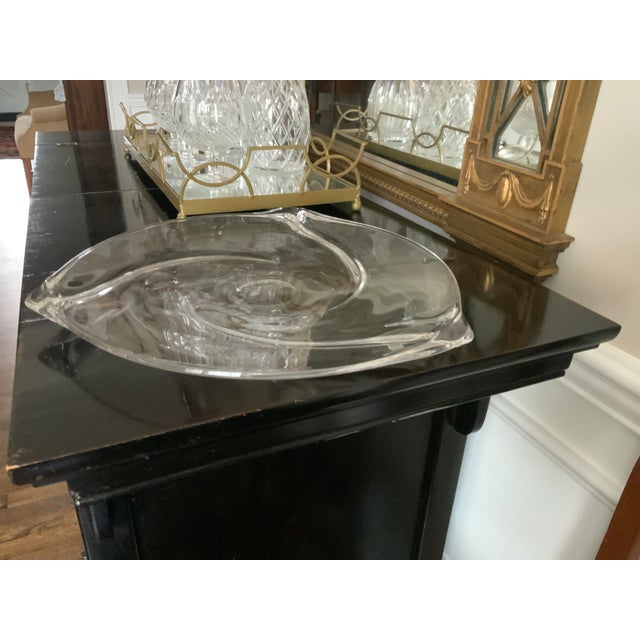 Val Saint Lambert Crystal Serving Piece, Signed For Sale In Chicago - Image 6 of 11