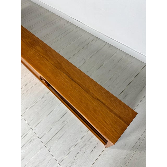 Mid-Century Teak Floating Wall-Mounted Sideboard from Bartels, 1960s For Sale - Image 9 of 11