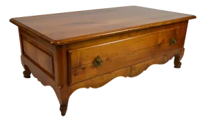 French Rustic Coffee Table with Sliding Top, 1980