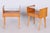 Mid-Century Modern Bedside Tables in Oak and Glass, 1950s, Set of 2 For Sale - Image 9 of 11