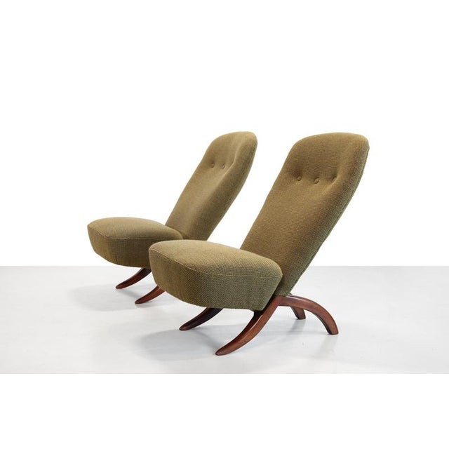 Artifort Vintage Congo Chairs by Theo Ruth for Artifort, 1950s, Set of 2 For Sale - Image 4 of 8