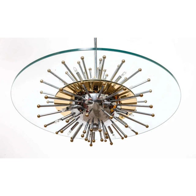Sputnik Sunburst Chandelier, 1970s For Sale - Image 6 of 9