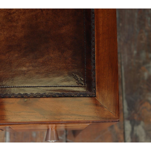 French Art Deco Walnut Writing Desk, 1930 For Sale - Image 9 of 17