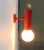 Mid-Century Modern Minimalist Red Wall Lamps, Set of 2 For Sale - Image 16 of 18