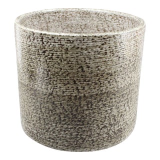 Gainey Ac-12 Speckled Ecru Architectural Pottery Planter Mid Century For Sale