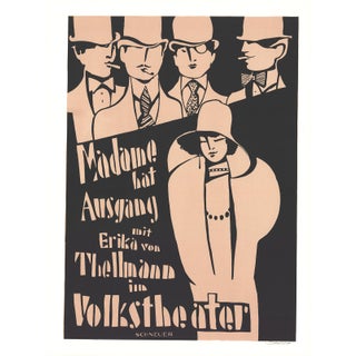 David Schneuer Lithograph "Madame hat Ausgang" For Sale