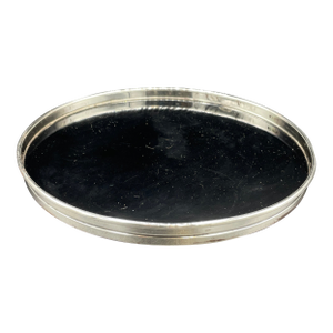 1960s Gorham Sterling and Black Melamine Tray