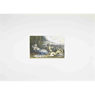 Riccardo Tommasi Ferroni, Relaxing Time with View of Rome, Etching, 1970s For Sale