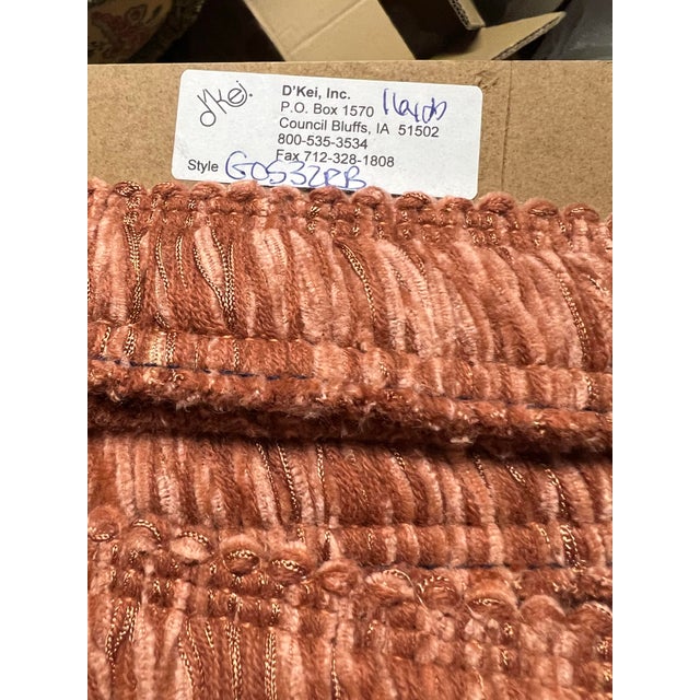 Traditional Vintage Chenille Tassel Fringe Trim Rust Orange 2" For Sale - Image 3 of 5