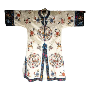 20th Century Decorative Chinese Silk Forbidden Stitch Robe or Jacket