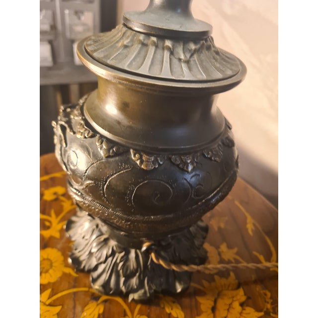 Art Nouveau Bronze Dragon Lamp, 1900s For Sale - Image 4 of 7