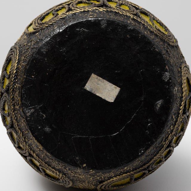 Brown 20th Century Belgian Ceramic Vase With Ornate Details For Sale - Image 8 of 18