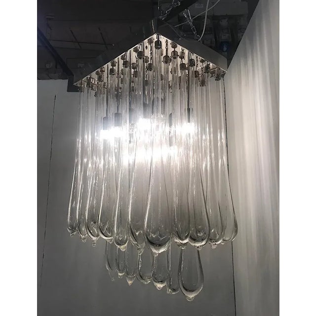 Mid-Century Modern 1970s Venini Gocce Chandelier Designed by Ludovico Diaz De Santillana For Sale - Image 3 of 12