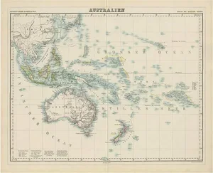 Antique Map of Australia by H. Kiepert, 1875