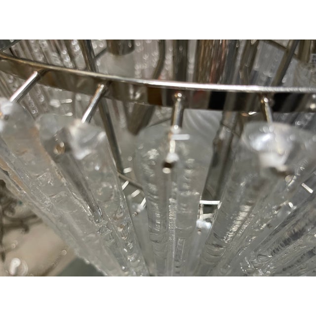Large Murano Glass Rod Chandelier, Italy, 1980s For Sale - Image 10 of 18
