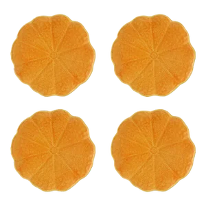 Bordallo Pinheiro Pumpkin Dinner Plates, Set of 4