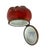 Ceramic 1990s Limoges France Porcelain Tomato Trinket Box | Chamart Exclusive | Black Star Hallmark For Sale - Image 7 of 9