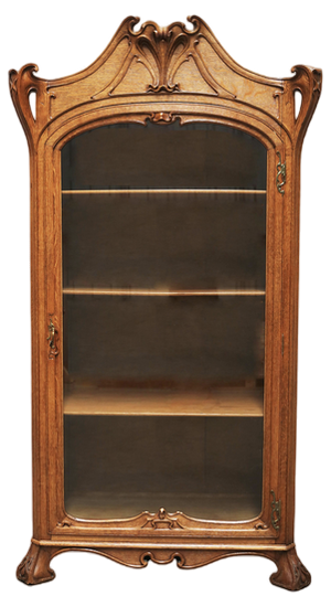 Antique Art Nouveau French Oak Jugenstil Cabinet by Henri Sauvage, 1900s