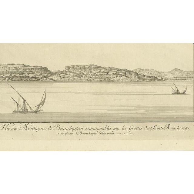 Mid 18th Century Norden, Mountains of Bennehassein and Hermit Grottos Nile, 1755, Engraving For Sale - Image 5 of 11