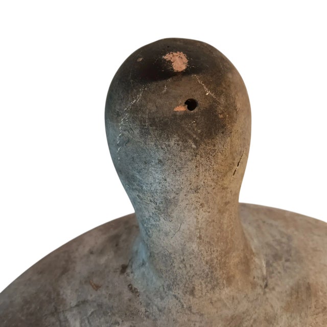 Vintage Mexico Pottery Footed Pedestal Bowl Planter Blue Green Gray Brown Mayan Aztec Design For Sale - Image 13 of 15