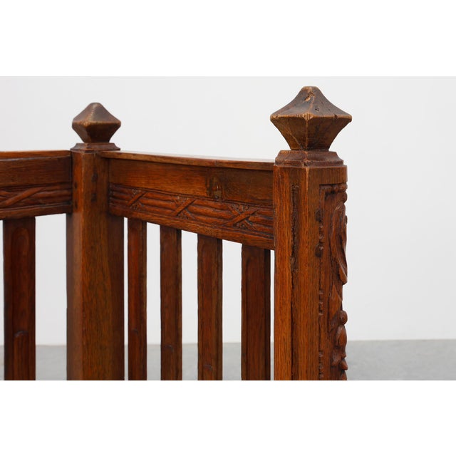 Wood Large Arts & Crafts Oak Side Chair, Belgium, 1915 For Sale - Image 7 of 18