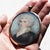 Antique Georgian Portrait Miniature Pendant with 14K Gold Frame, 1800 For Sale - Image 9 of 18