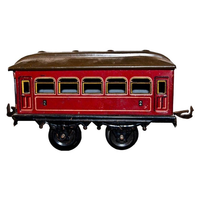 Vintage German Karl Bub 7-Window Passenger Coach Toy For Sale - Image 5 of 5