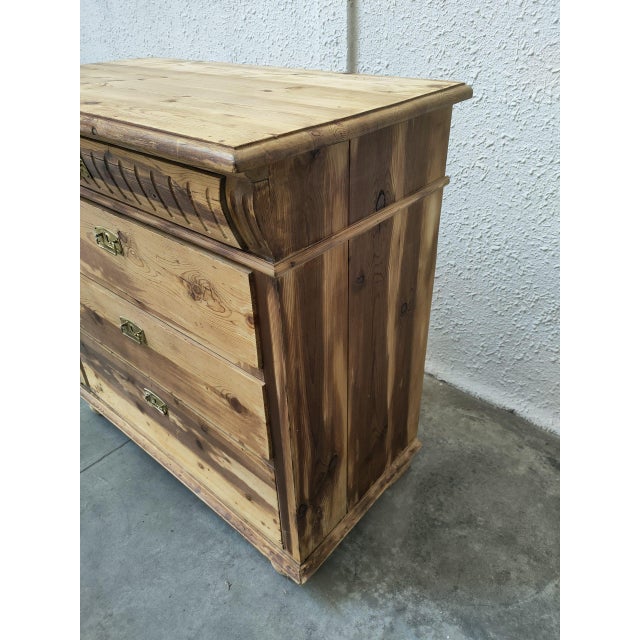 Mid-Century Commode with Turned Legs For Sale - Image 4 of 8