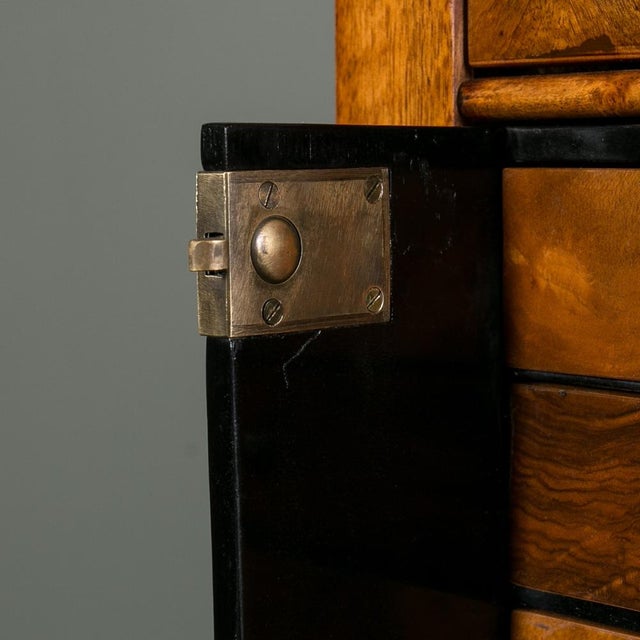 Biedermeier Walnut Chest of Drawers with Secretary For Sale - Image 10 of 13