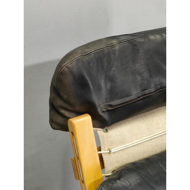 Siesta Lounge Chair in Leather attributed to Ingmar Relling, Norway, 1970s For Sale - Image 9 of 16
