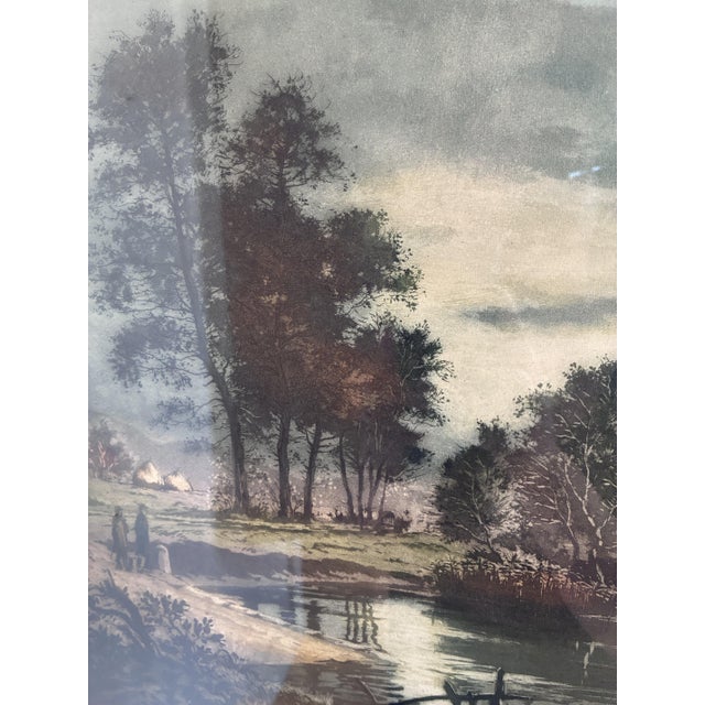 European Artist, Riverside Cottage Landscape, 1970s, Paper, Framed For Sale - Image 10 of 15