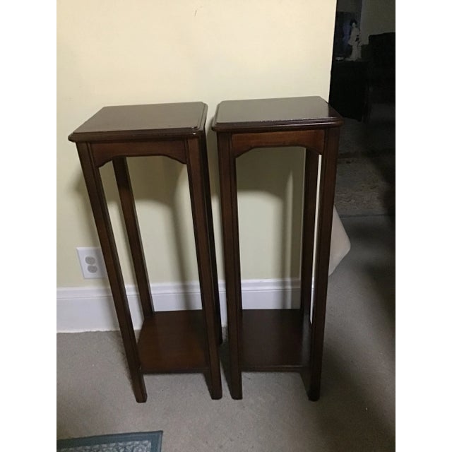 Traditional Lane Wood Plant Stands- a Pair For Sale - Image 12 of 12