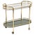 Mid-Century Italian Serving Bar Cart in Gilt Metal and Green Mirror Glass, 1970s For Sale - Image 10 of 10