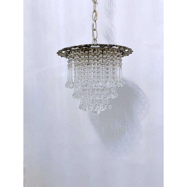 1950s Italian Silver Upside Down Layered Cake Chandelier For Sale - Image 10 of 10