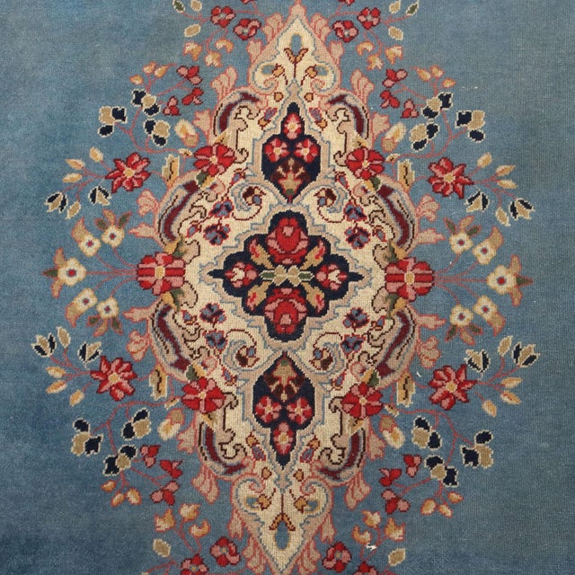 Asian Kerman Rug in Cotton and Wool For Sale - Image 4 of 8