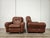 Mid-Century Modern Vintage Italian Brown Leather Club Chairs, 1970s, Set of 2 For Sale - Image 3 of 17