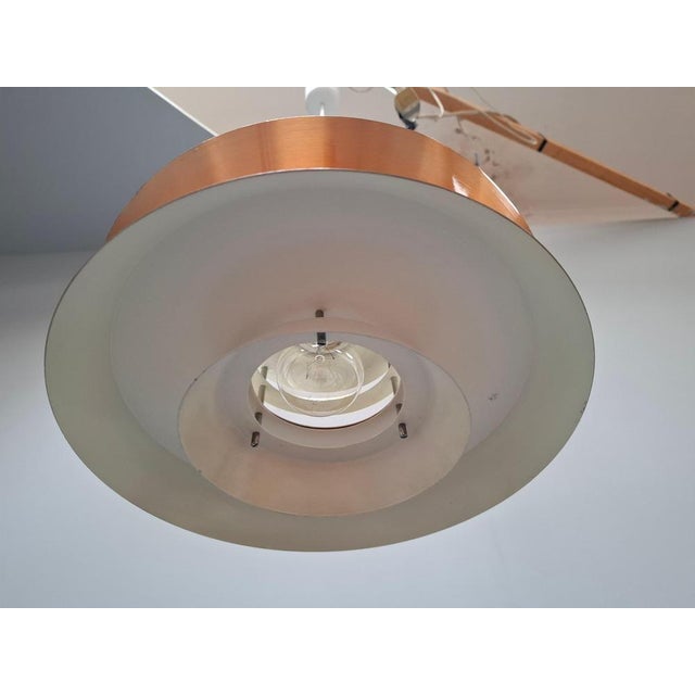 Vintage Danish Brass Pendant Light by Carl Thore for Granhaga, 1960s For Sale - Image 3 of 18