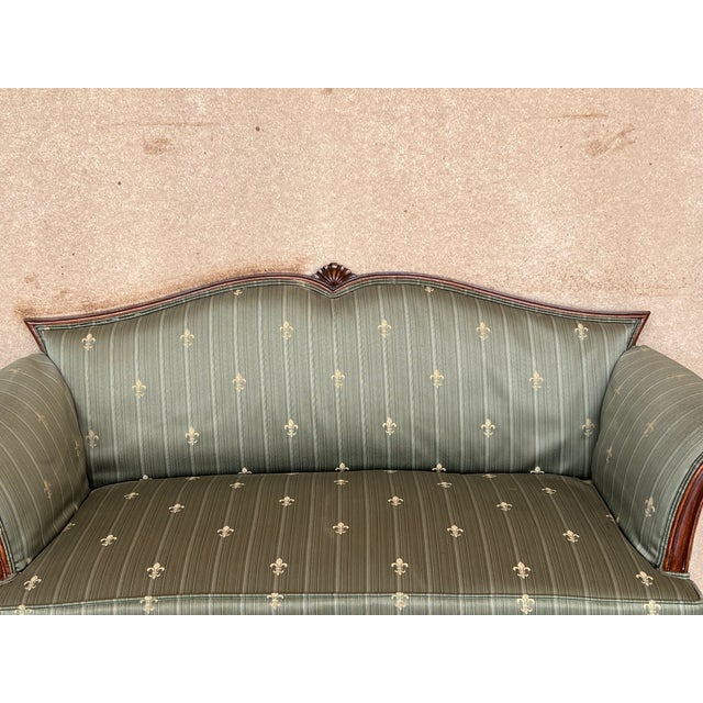 1900 - 1909 Early 20th Century Carved Mahogany Window Seat For Sale - Image 5 of 8